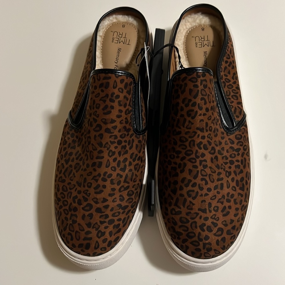 New Time and Tru Brown Leopard Print slip on.